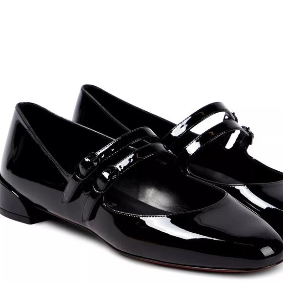 CHRISTIAN LOUBOUTIN ‘Sweet Jane’ Patent Leather Ballerina Flats Size 39.5 - Picture 1 of 10
